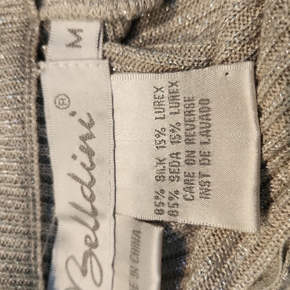 Vintage Silver Beaded Belldini Silk Sweater - Size Medium - Picture 10 of 13